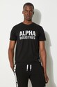 Alpha Industries tricou din bumbac print negru 156513.95