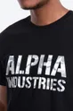 czarny Alpha Industries t-shirt bawełniany