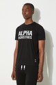Alpha Industries tricou din bumbac negru 156513.95