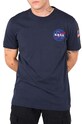 Бавовняна футболка Alpha Industries Koszulka Alpha Industries 176507 07 176507.07 темно-синій AA00