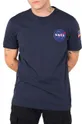 Alpha Industries cotton T-shirt Space Shuttle T navy