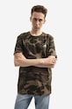 Alpha Industries tricou din bumbac print verde 188505C.239
