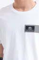 biały Alpha Industries t-shirt bawełniany Reflective Stripes T