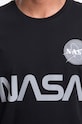 Alpha Industries tricou din bumbac x NASA negru 178501.03