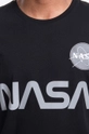 črna Bombažna kratka majica Alpha Industries x NASA