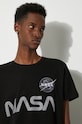 Alpha Industries tricou din bumbac x NASA 178501.03 negru