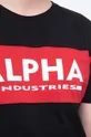czarny Alpha Industries t-shirt bawełniany Inlay T