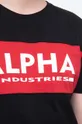 μαύρο Βαμβακερό μπλουζάκι Alpha Industries Inlay T