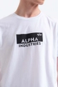 белый Хлопковая футболка Alpha Industries Box Logo