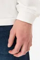 biela Bavlnené tričko s dlhým rukávom Guess Long Sleeve Mockneck