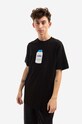Alife t-shirt bawełniany Painkiller wzorzyste czarny ALIFW20.43