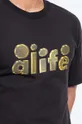 čierna Bavlnené tričko Alife Tone Bubble Graphic