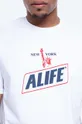 bílá Bavlněné tričko Alife