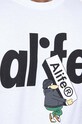 Памучна тениска Alife Alife Boostin бял ALISS20.59