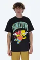 чёрный Хлопковая футболка Market Chinatown Market x The Simpsons Devil Arc T-shirt Мужской