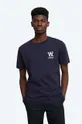 námořnická modř Bavlněné tričko Wood Wood Ace T-shirt Pánský