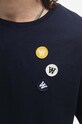 Bavlnené tričko Wood Wood Ace Patches T-Shirt tmavomodrá 10235704.2222