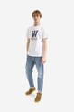 Bavlněné tričko Wood Wood Ace Typo T-shirt 10285700.2222 bílá AA00