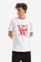 λευκό Βαμβακερό μπλουζάκι Wood Wood Ace Puzzle T-shirt Ανδρικά