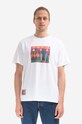 Wood Wood t-shirt bawełniany Bobby Paris Chic Painting T-shirt nadruk biały 12235709.2491
