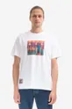 bílá Bavlněné tričko Wood Wood Bobby Paris Chic Painting T-shirt 12235709-2491 WHITE Pánský