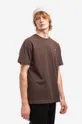 коричневий Бавовняна футболка Wood Wood Sami Classic T-shirt Чоловічий
