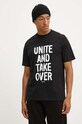 Wood Wood tricou din bumbac Bobby Shoplifters negru 50025711.2489