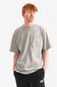 siva Pamučna majica Converse Pocket Tee Muški