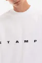 white STAMPD cotton longsleeve top