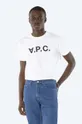 bela Bombažna kratka majica A.P.C. Vpc Blanc Moški