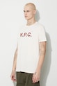 A.P.C. t-shirt bawełniany Vpc Kolor beżowy COBQX.H26943