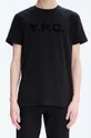 czarny A.P.C. t-shirt bawełniany Vpc Kolor