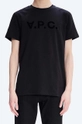 negru A.P.C. tricou din bumbac Vpc Kolor