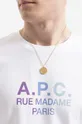 білий Бавовняна футболка A.P.C. Tony