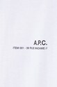 Бавовняна футболка A.P.C. Item F COEOP.H26904 білий
