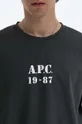 зелений Бавовняна футболка A.P.C. Georges