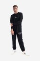 Maharishi cotton longsleeve top Miltype Embroider T-shirt 9162.BLACK black AA00