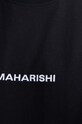Maharishi cotton longsleeve top Miltype Embroider T-shirt black 9162.BLACK