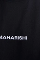 negru Maharishi longsleeve din bumbac Miltype Embroider T-shirt