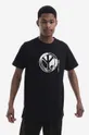 čierna Bavlnené tričko Maharishi Warhol Peace T-Shirt Pánsky