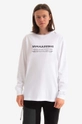 белый Хлопковый лонгслив Maharishi Miltype Embroidered L/S T-Shirt Мужской