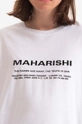 biela Bavlnené tričko s dlhým rukávom Maharishi Miltype Embroidered L/S T-Shirt