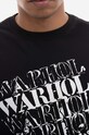 Памучна блуза с дълги ръкави Maharishi Andy Warhol Airborne L/S T-shirt 9923 BLACK 9923.BLACK черен