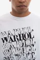Bavlnené tričko s dlhým rukávom Maharishi Andy Warhol Airborne L/S T-shirt 9923 WHITE Pánsky