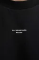 чёрный Хлопковая футболка Drôle de Monsieur P01BL Classic Not From Paris Madame