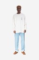 Drôle de Monsieur longsleeve bawełniany TS153.CREAM beżowy AA00