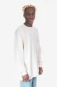 Bavlnené tričko s dlhým rukávom Drôle de Monsieur Le T-Shirt Manches Longues NFPM TS153 CREAM