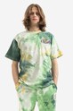 CLOT tricou din bumbac cu modele verde CLTES10008.GREEN