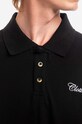 CLOTTEE cotton polo shirt Frog Button Polo black CTPS1003.BLACK