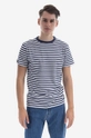 alb Norse Projects tricou din bumbac Niels Classic Stripe De bărbați